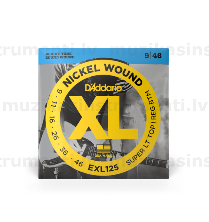 D'Addario EXL125 Nickel (09-46) elektriskās ģitāras stīgas