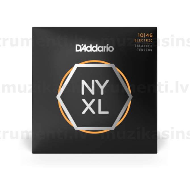 D'Addario NYXL1046BT Regular Light Balanced Tension (10-46) elektriskās ģitāras stīgas