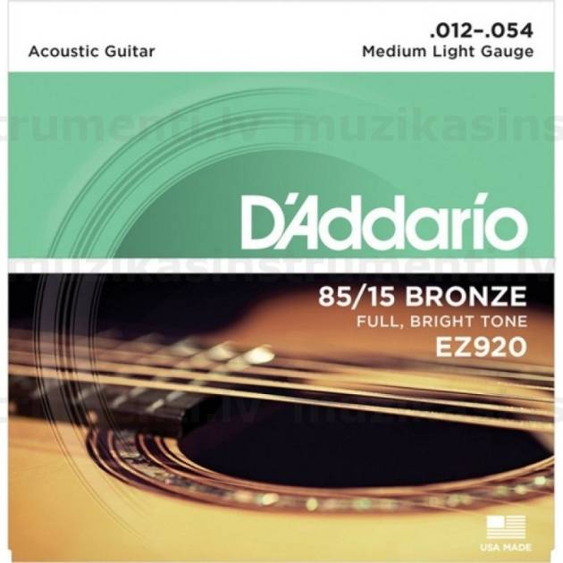 D'Addario EZ920 (12-54) Akustiskās ģitaras stīgas