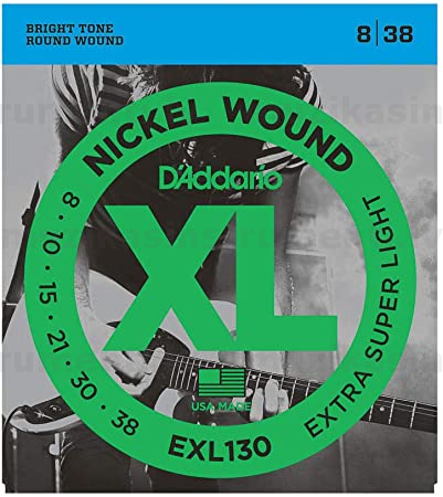 D'Addario EXL130 Nickel (8-38) elektriskās ģitāras stīgas