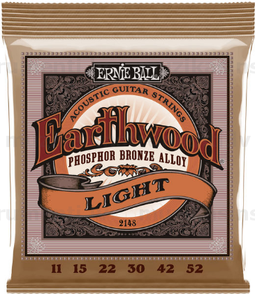 Ernie Ball 2148 Earthwood Phosphor Bronze (11-52) Akustiskās ģitāras stīgas