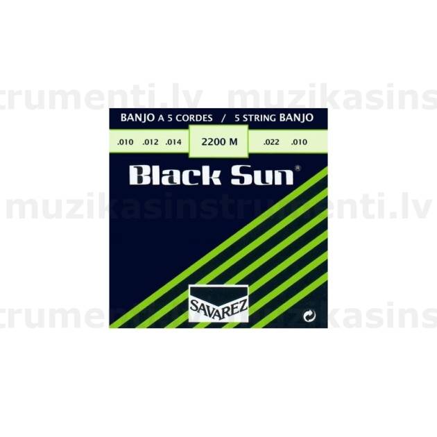 5 stīgu bandžo stīgas Savarez Black Sun 2200 M