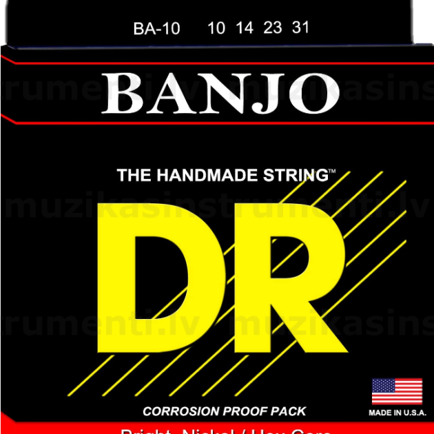 Tenoa Bandžo stīgas Dr Strings BA10 10 31 Hand Made Original Style Tenor Banjo String Set