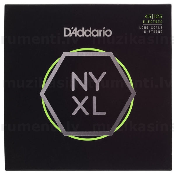 D'Addario NYXL45125 (45-125) elektriskās basģitāras stīgas