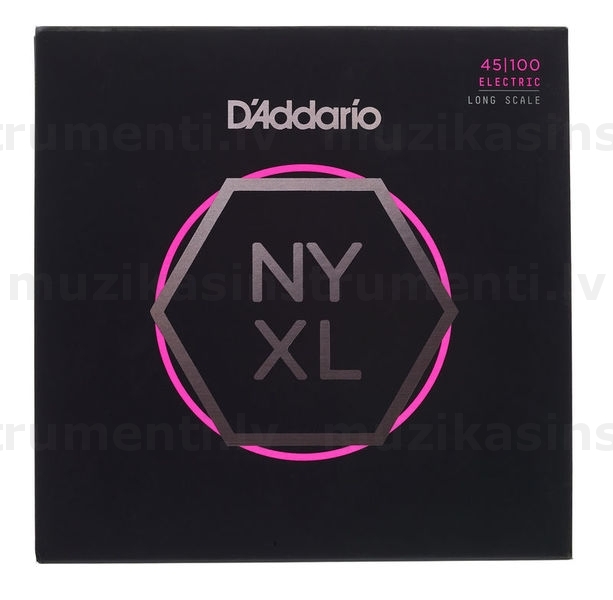 D'Addario NYXL45100 (45-100) elektriskās basģitāras stīgas