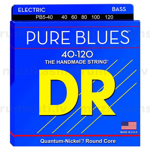 DR Strings Pure Blues PB5-40 (40-120) elektriskās basģitāras stīgas