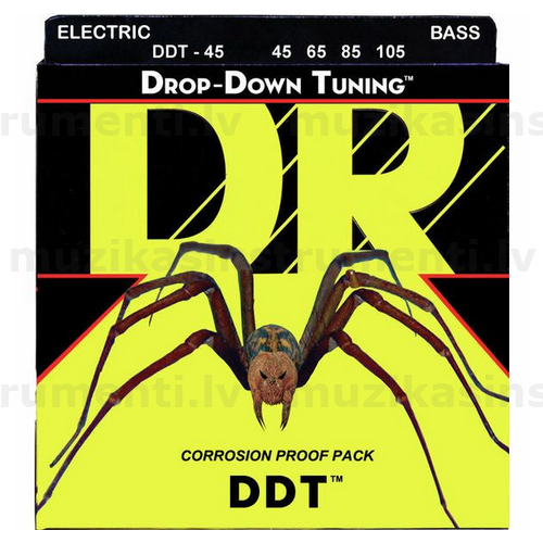 DR Strings Drop-Down Tuning DDT-45 (45-105) elektriskās basģitāras stīgas
