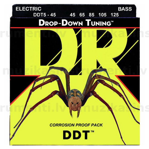 DR Strings Drop-Down Tuning DDT5-45 (45-125) elektriskās basģitāras stīgas