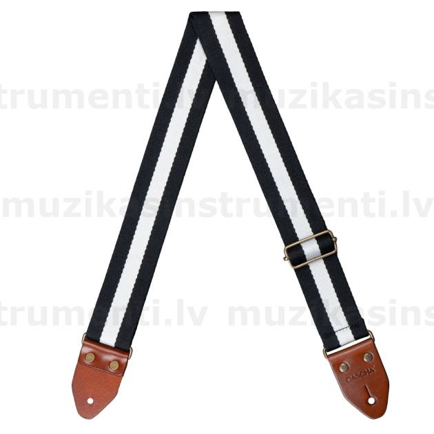 Cascha Guitar Strap Cotton - Black and White