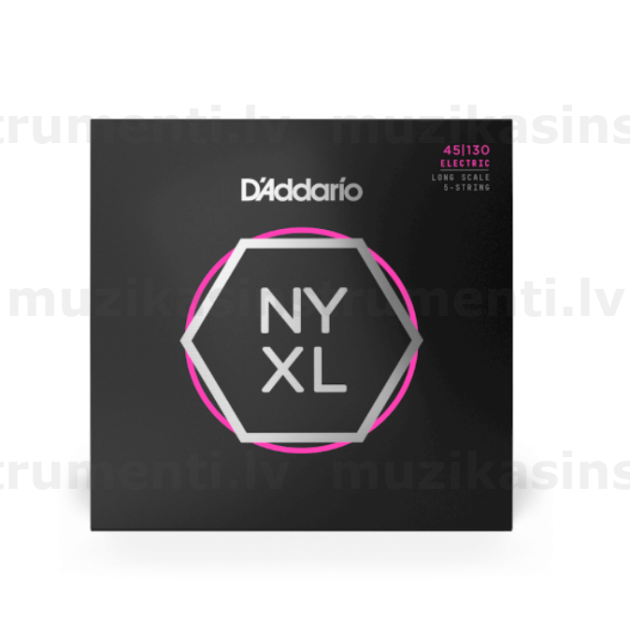 D'Addario  NYXL45130 (45-130) elektriskās basģitāras stīgas