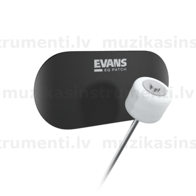 Evans EQ Black Nylon Bass Drum Double Patch EQPB2