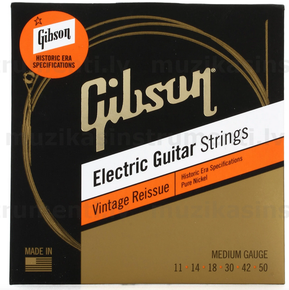 Gibson SEG-HVR11 Vintage Reissue (11-50) elektriskās ģitāras stīgas