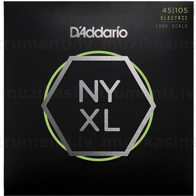 D'Addario NYXL45105 (45-105) elektriskās basģitāras stīgas