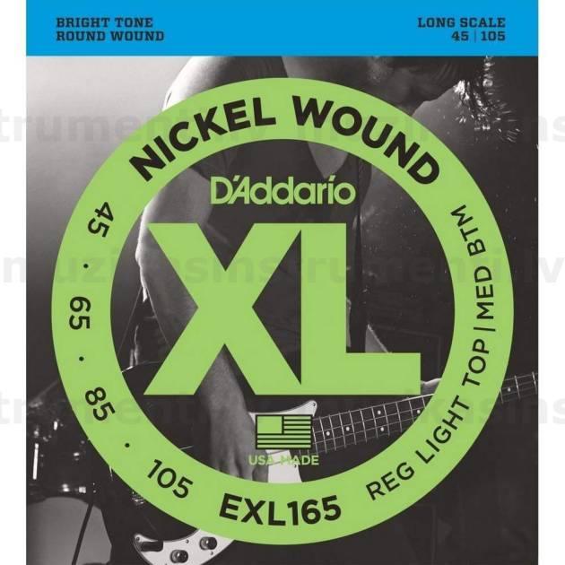 D'Addario EXL165 (45-105) elektriskās basģitāras stīgas