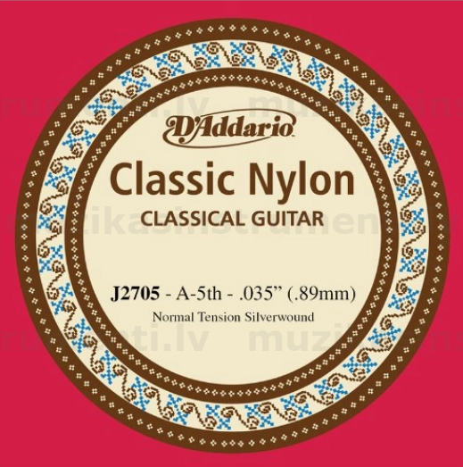 D'Addario A-5 Normal Tension J2705 klasiskās ģitāras stīga
