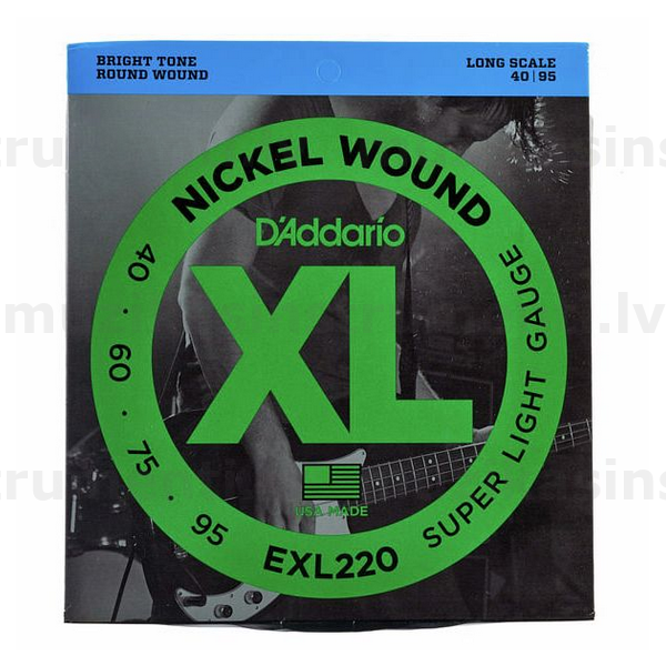 D'Addario EXL220 (40-95) elektriskās basģitāras stīgas