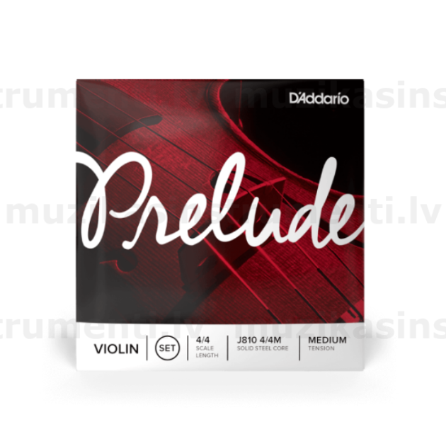 D'Addario Prelude vijoles stīgu komplekts, 4/4 Scale, Medium Tension