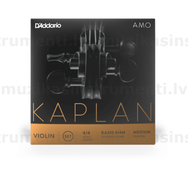 D'Addario Kaplan Amo vijoles stīgu komplekts , 4/4 Scale, Medium Tension