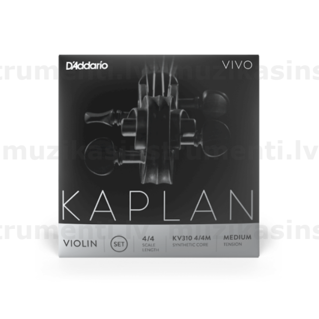 D'Addario Kaplan Vivo vijoles stīgu komplekts, 4/4 Scale, Medium Tension