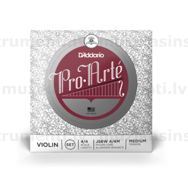 D'Addario Pro-Arte vijoles stīgu komplekts , 4/4 Scale, Medium Tension