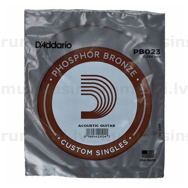 D'Addario PB023 Phosphor Bronze akustiskās ģitāras stīgas