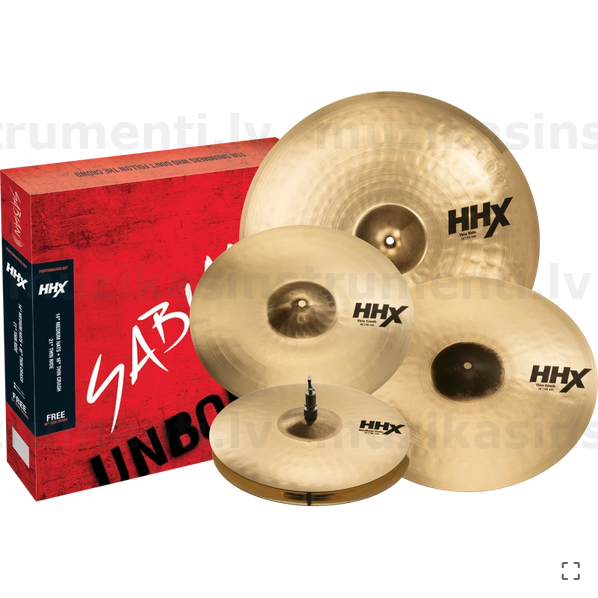 HHX Sabian PERFORMANCE BRILLIANT SET bungu šķīvju komplekts