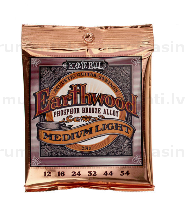 Ernie Ball 2146 Earthwood Phosphor Bronze (12-54) Akustiskās ģitāras stīgas