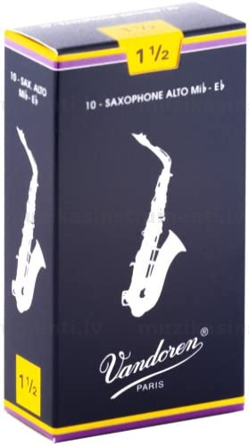 Vandoren Nr.1,5 tradicionālā mēlīte alta saksofonam kastīte 10 gab.
