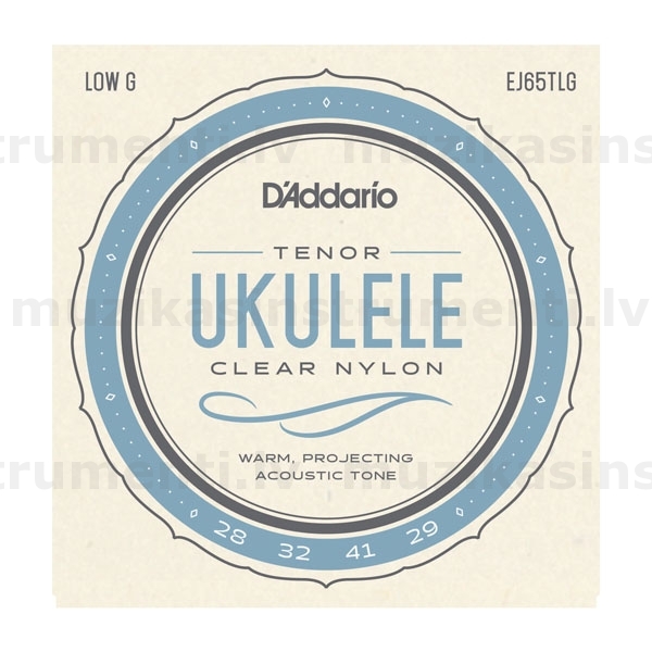Tenora ukuleles stīgas Daddario EJ65TLG Pro-Arté Custom Extruded Ukulele