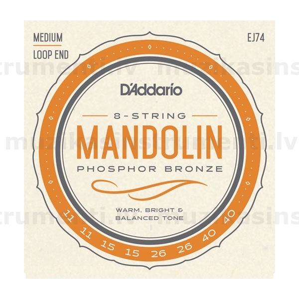 Daddario EJ74 Phosphor Bronze Mandolin Strings