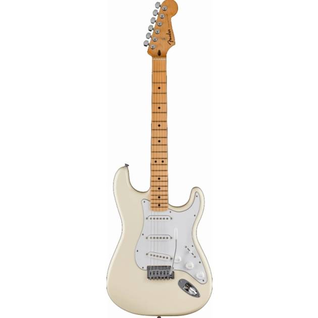 Fender Standard Stratocaster®, Maple Fingerboard, White Pickguard, Olympic White elektriskā ģitāra